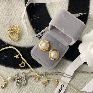 【現貨】螺旋馬貝鋯石耳環【No18】