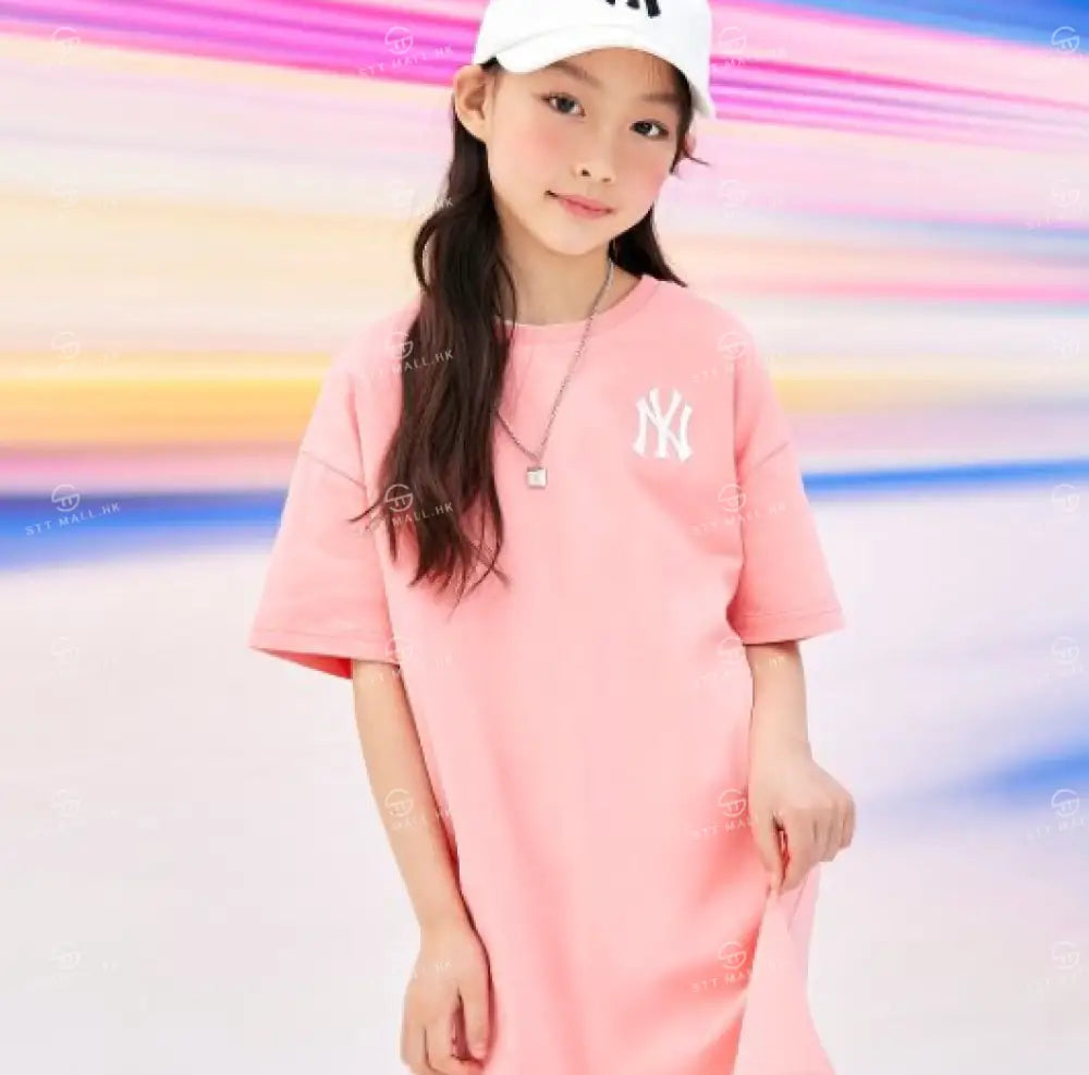 MLB Kids Basic Big Logo Short Sleeve One Piece【ST085】 L.Coral / 130