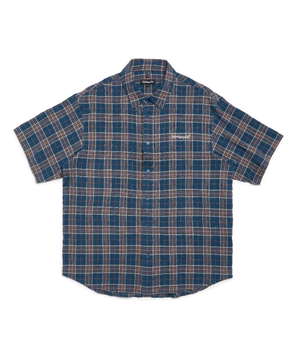 韓國 Mark Gonzales Sign Logo Check Short Sleeve Shirt【MG031】
