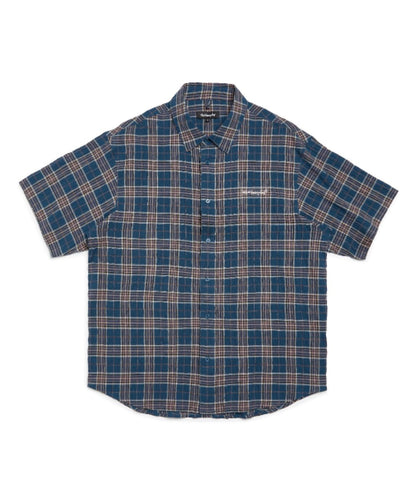 韓國 Mark Gonzales Sign Logo Check Short Sleeve Shirt【MG031】