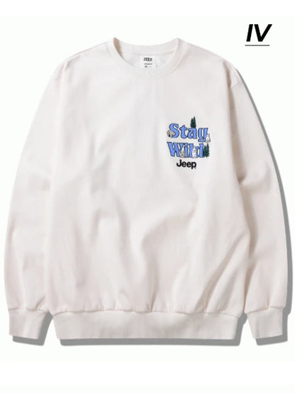 韓國 Jeep Stay Wild Bear Loose Sweatshirt【JP018】