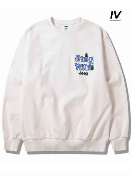 韓國 Jeep Stay Wild Bear Loose Sweatshirt【JP018】
