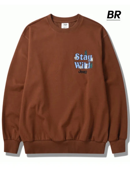 韓國 Jeep Stay Wild Bear Loose Sweatshirt【JP018】