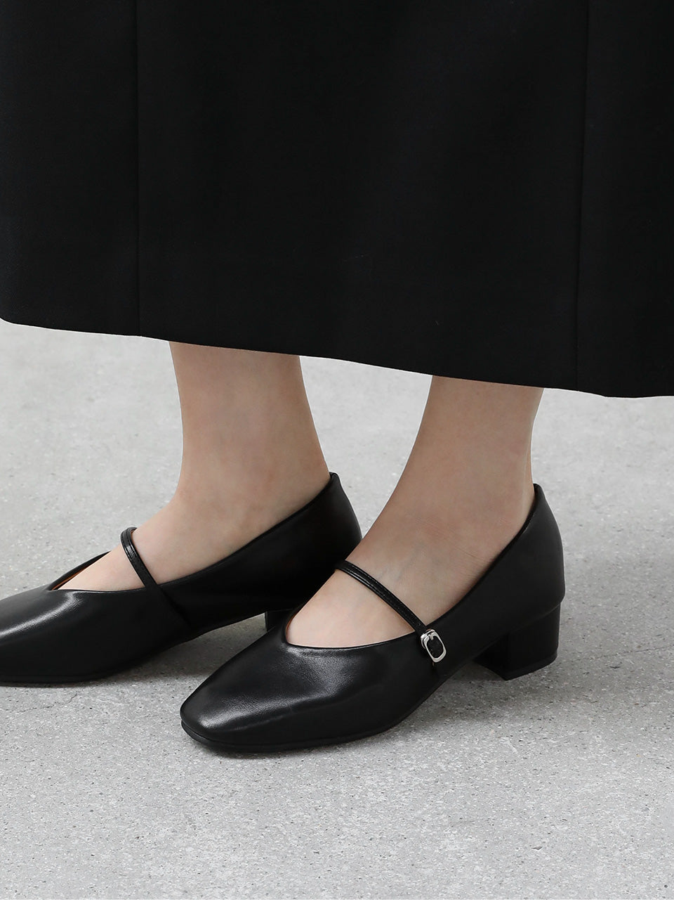 韓國 Sappun Honeydew Mary Jane Mid Heel (4cm)【AU034】