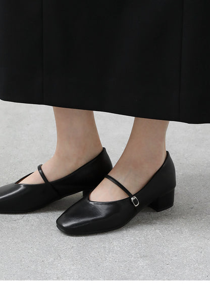 韓國 Sappun Honeydew Mary Jane Mid Heel (4cm)【AU034】