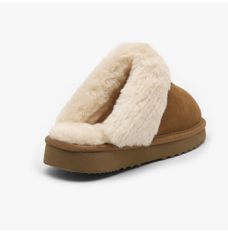 韓國 Sappun Gentry Natural Leather Sheepskin Slippers (2.5cm)【AU043】