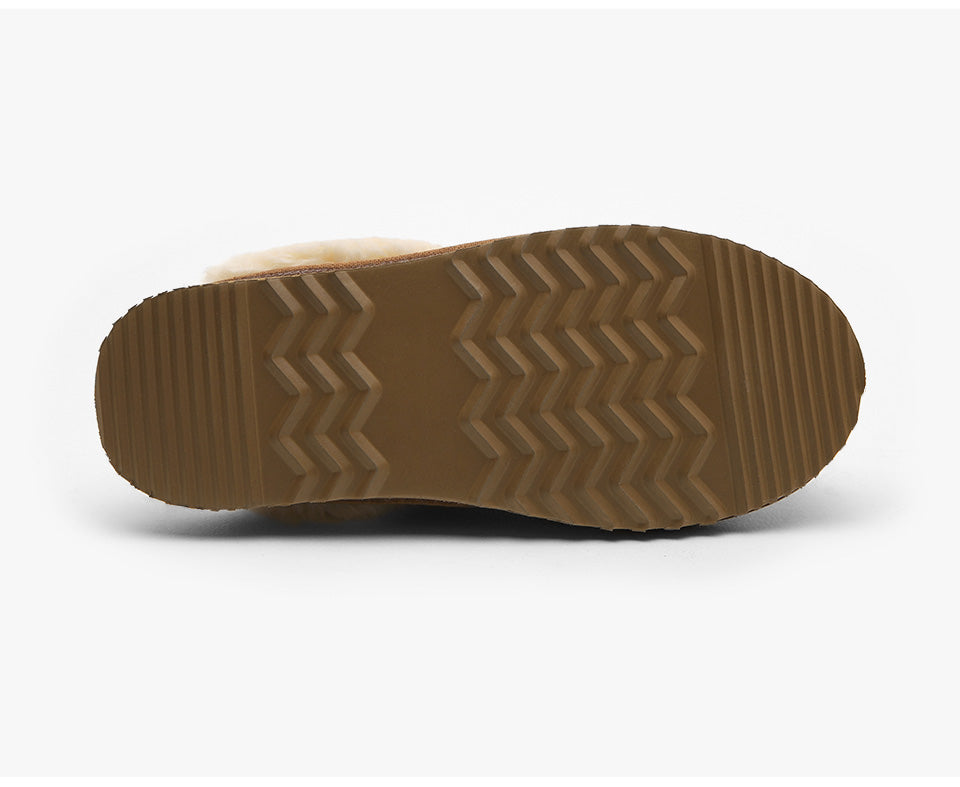 韓國 Sappun Gentry Natural Leather Sheepskin Slippers (2.5cm)【AU043】