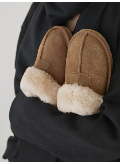 韓國 Sappun Gentry Natural Leather Sheepskin Slippers (2.5cm)【AU043】