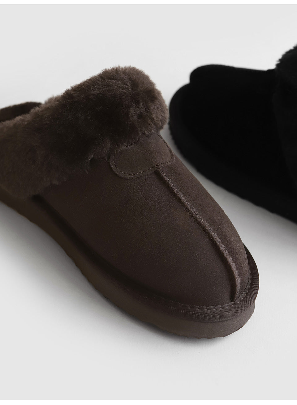韓國 Sappun Gentry Natural Leather Sheepskin Slippers (2.5cm)【AU043】