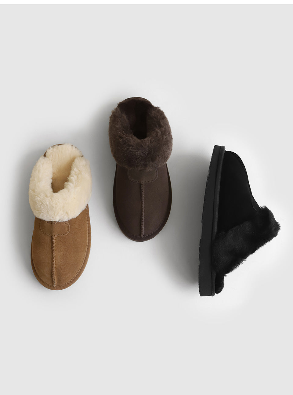 韓國 Sappun Gentry Natural Leather Sheepskin Slippers (2.5cm)【AU043】