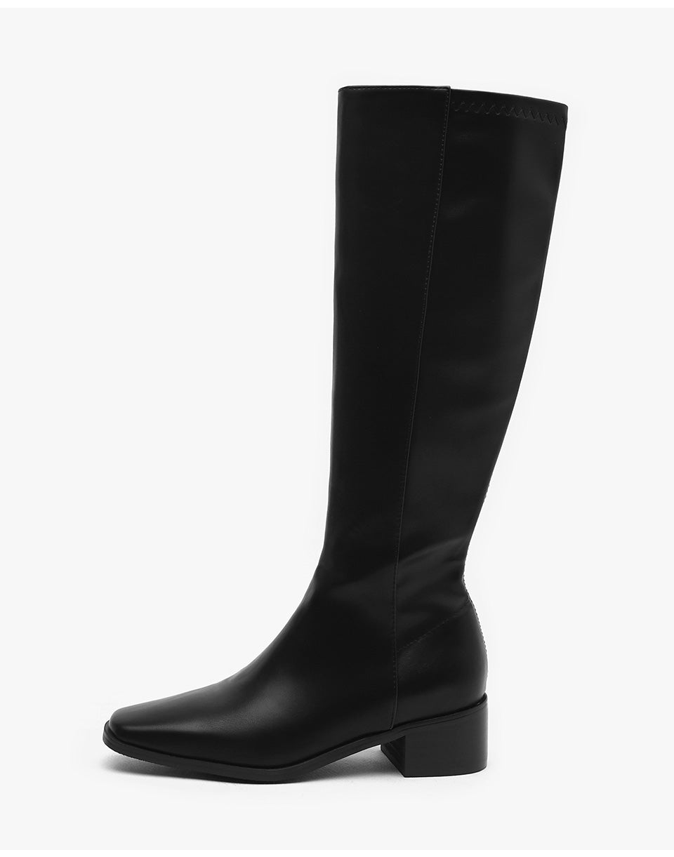 韓國 Sappun Bria Square Long Boots (4.5cm)【AU003】