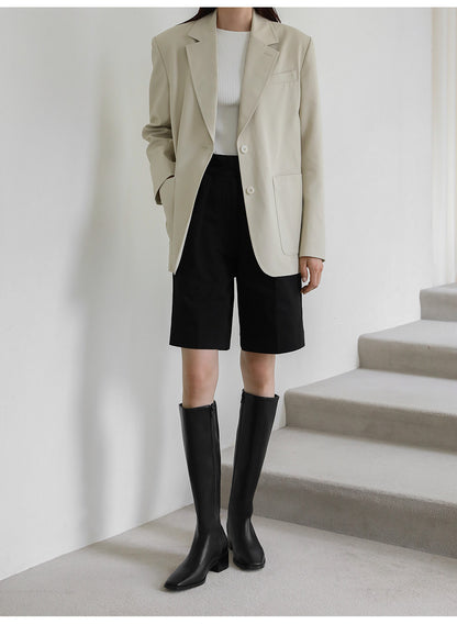 韓國 Sappun Bria Square Long Boots (4.5cm)【AU003】