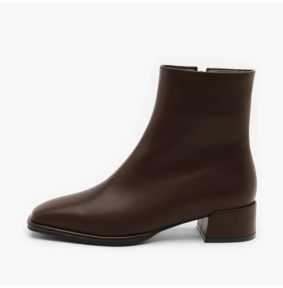 韓國 Sappun Mayty Square Ankle Boots (4cm)【AU048】