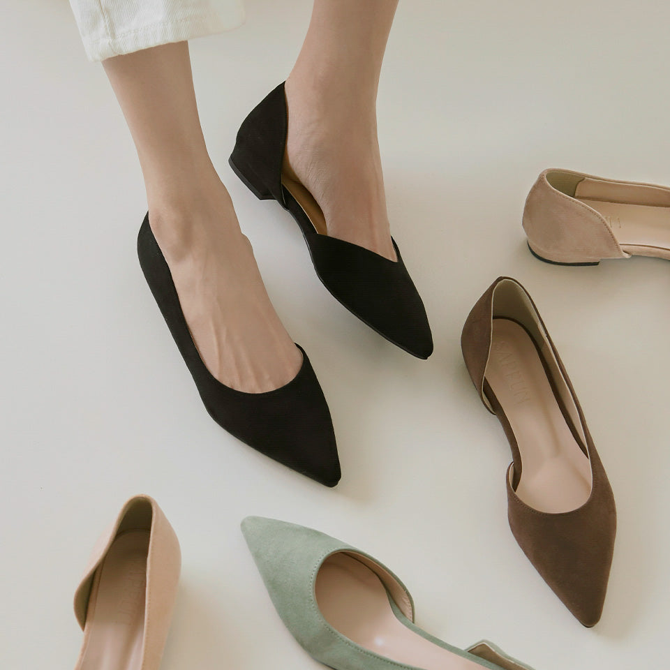 韓國 Sappun Rigadin Suede Flats (1.5cm)【AU051】