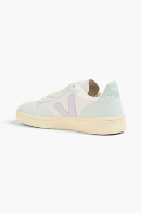 VEJA V-10 suede and leather sneakers