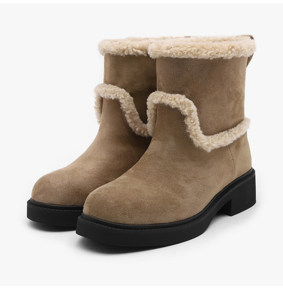 韓國 Sappun Martha Fur-lined Boots (4cm)【AU036】