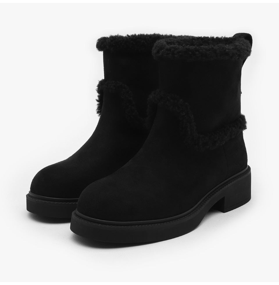 韓國 Sappun Martha Fur-lined Boots (4cm)【AU036】
