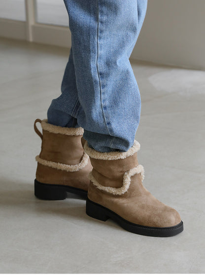 韓國 Sappun Martha Fur-lined Boots (4cm)【AU036】