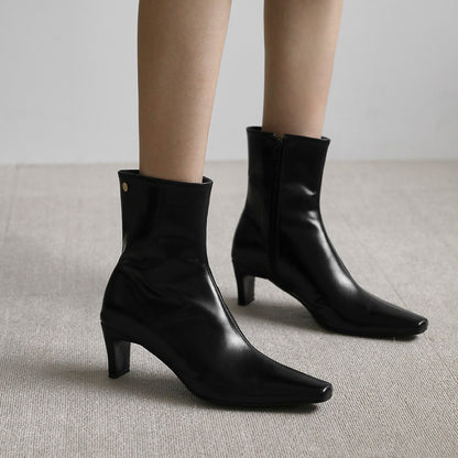 韓國 Sappun Bnedin Square Ankle Boots (6cm)【AU056】