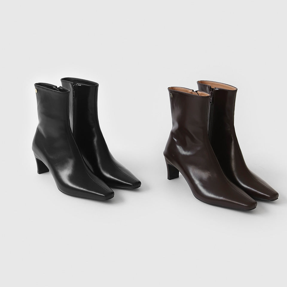 韓國 Sappun Bnedin Square Ankle Boots (6cm)【AU056】