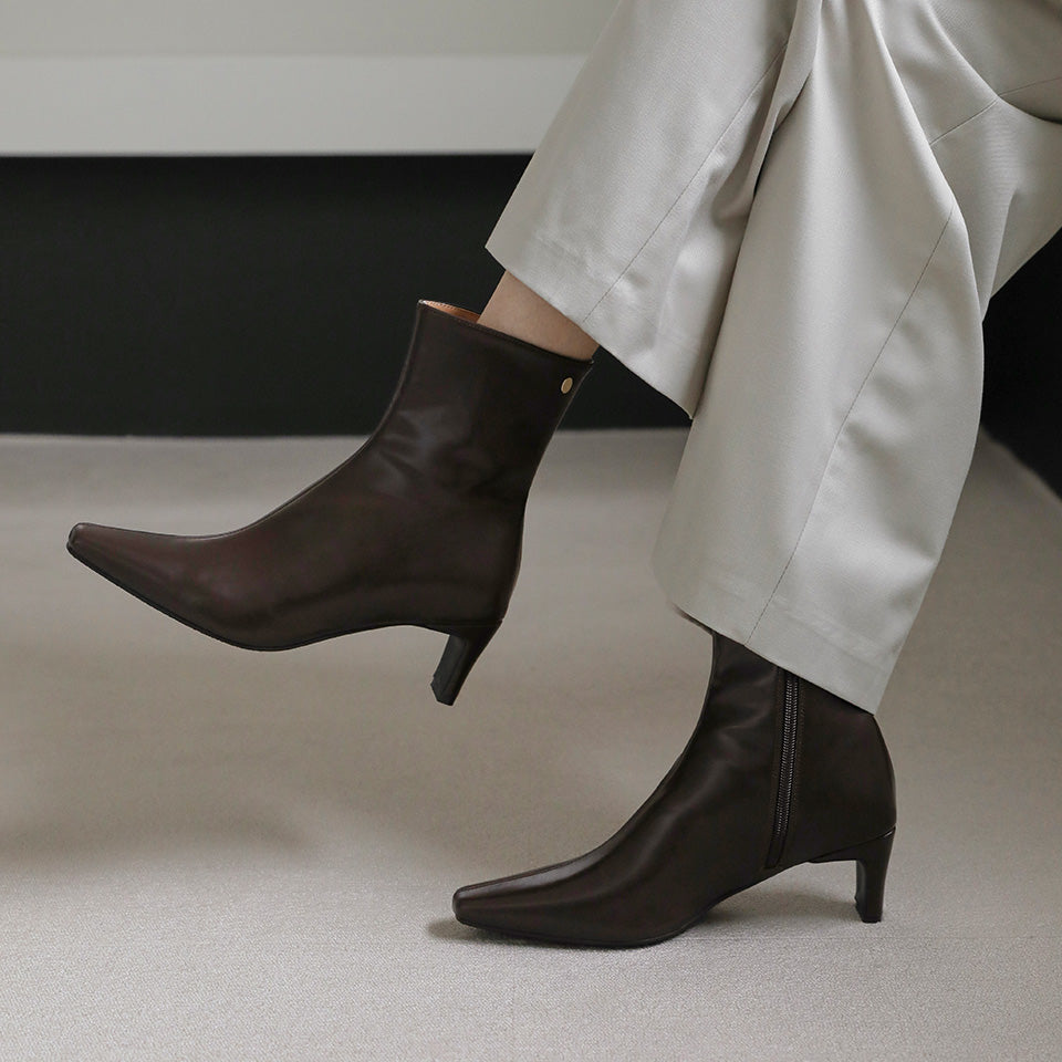 韓國 Sappun Bnedin Square Ankle Boots (6cm)【AU056】