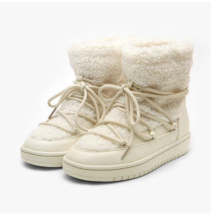 韓國 Sappun Hailey Fur-Lined Boots (3cm)【AU039】