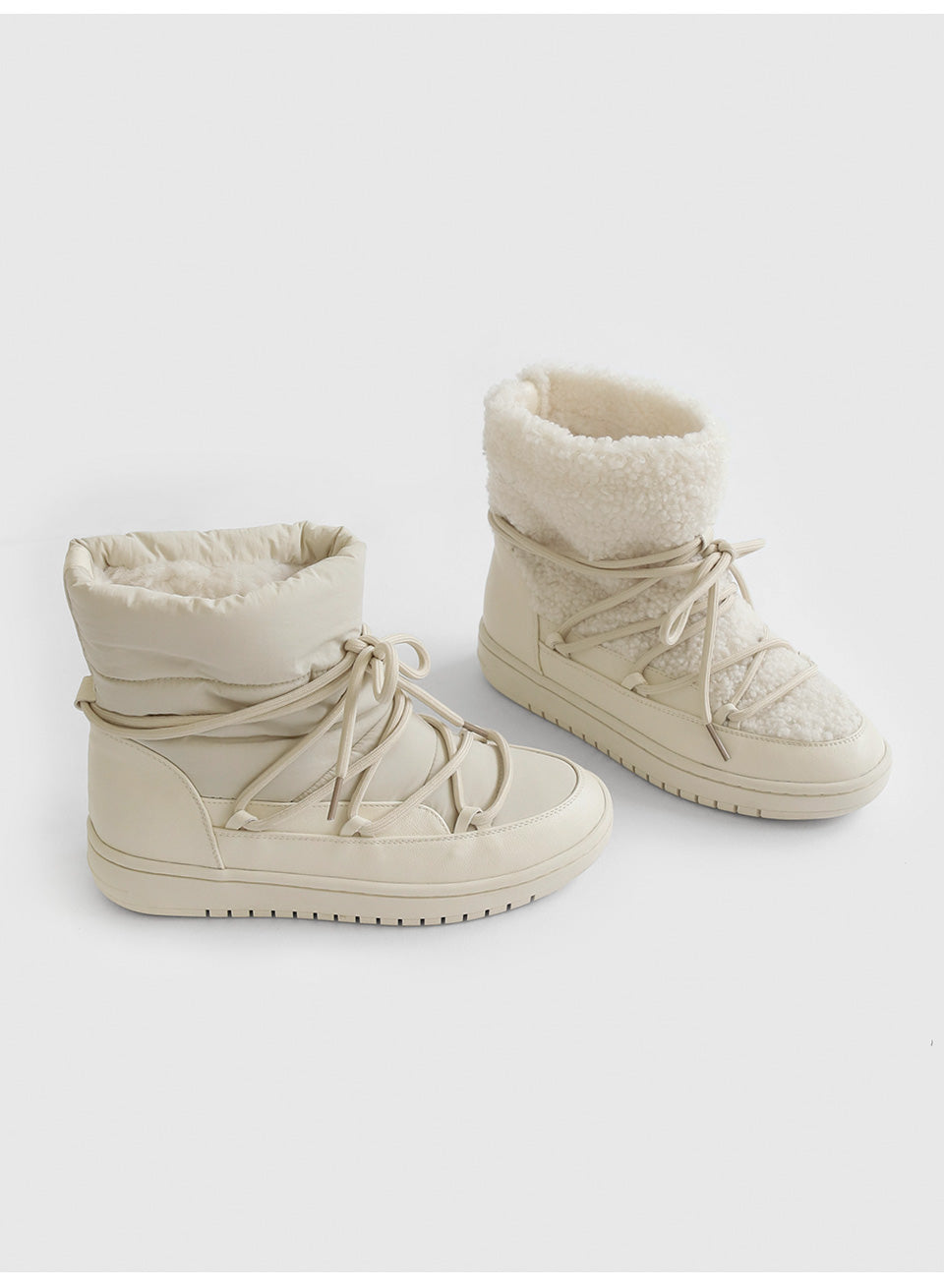 韓國 Sappun Hailey Fur-Lined Boots (3cm)【AU039】