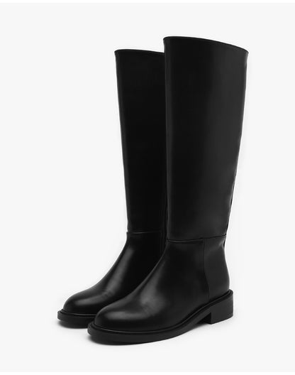 韓國 Sappun Bomir Round Long Boots (4cm)【AU018】