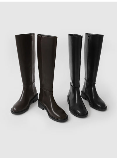 【現貨】韓國 Sappun Bomir Round Long Boots (4cm)【AU018】