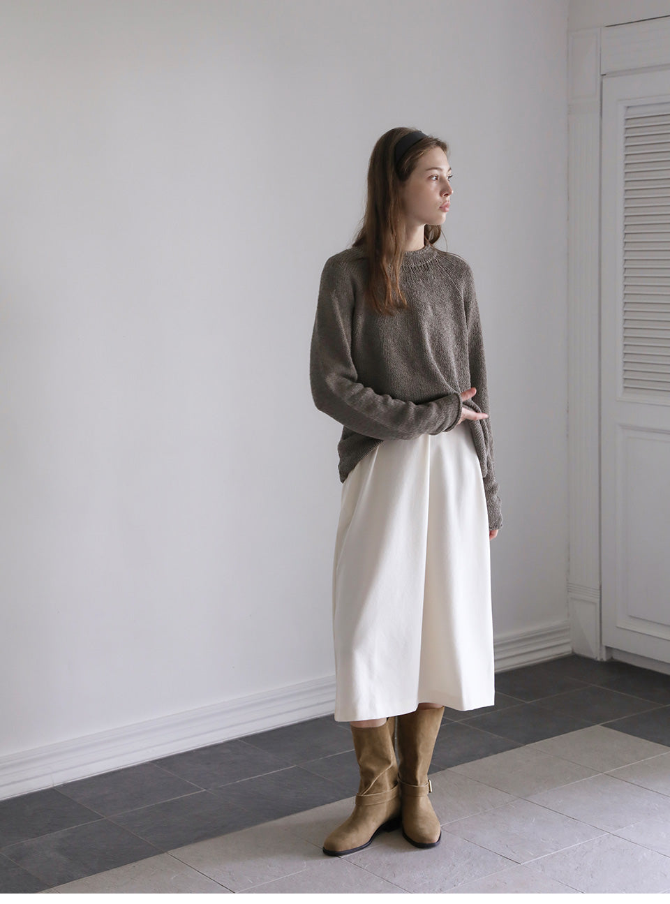 韓國 Sappun Krysel Buckle Strap Mid Boots (3cm)【AU024】