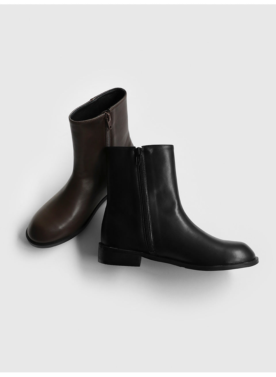 韓國 Sappun Madarin Round Ankle Boots (3cm)【AU055】