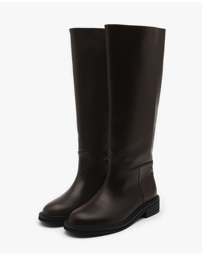 韓國 Sappun Renpur Round Long Boots (3.5cm)【AU019】