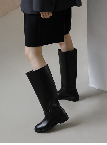 韓國 Sappun Renpur Round Long Boots (3.5cm)【AU019】