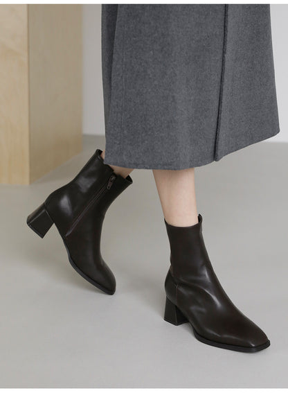 韓國 Sappun Ramiel Square Ankle Boots (5cm)【AU012】