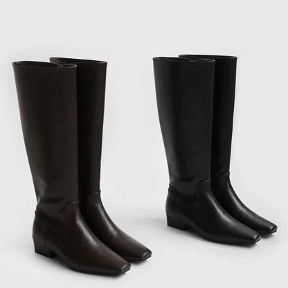 韓國 Sappun Mendena Square Long Boots (3cm)【AU063】