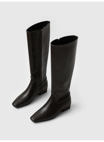 韓國 Sappun Mendena Square Long Boots (3cm)【AU063】