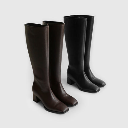 韓國 Sappun Nevae Square Long Boots (5cm)【AU062】