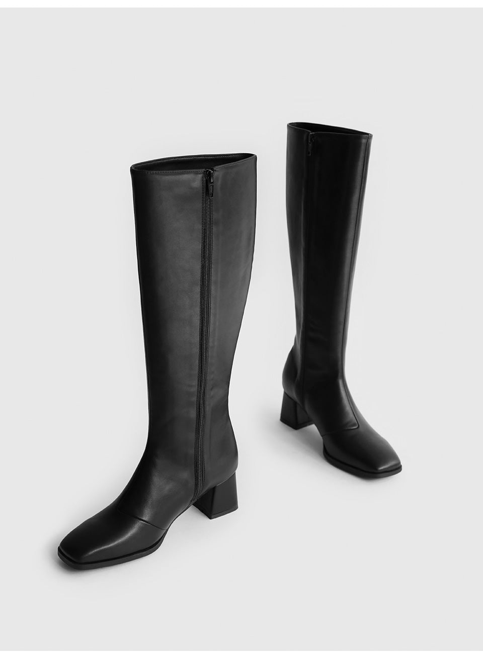 韓國 Sappun Nevae Square Long Boots (5cm)【AU062】