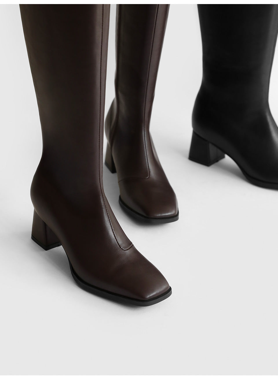 韓國 Sappun Nevae Square Long Boots (5cm)【AU062】