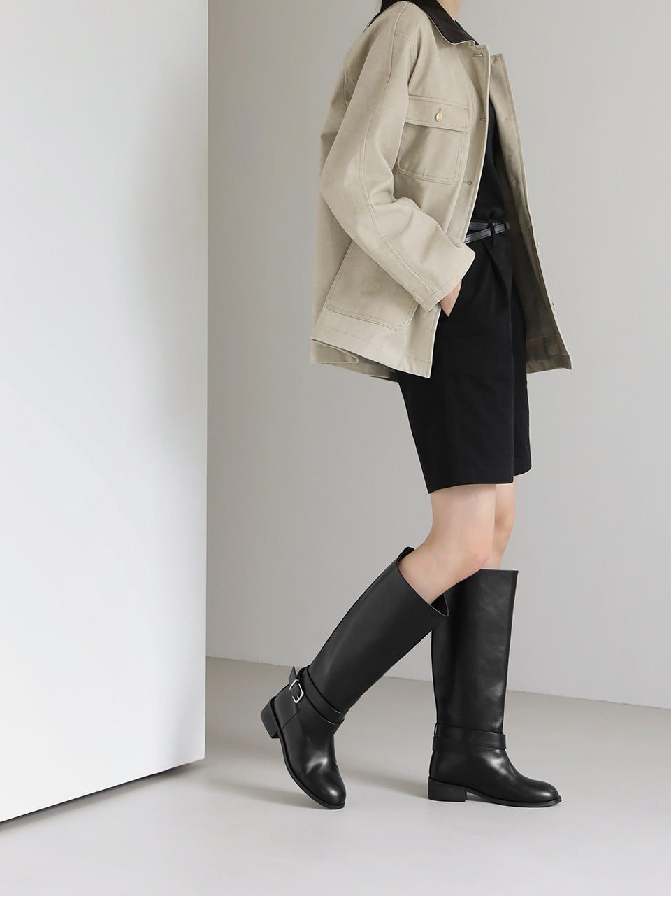 韓國 Sappun Romilin Buckle Strap Boots (3.5cm)【AU016】