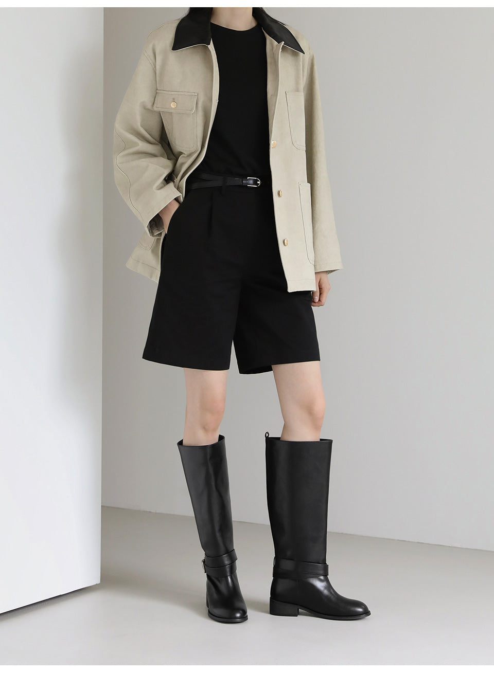 韓國 Sappun Romilin Buckle Strap Boots (3.5cm)【AU016】