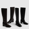 韓國 Sappun Rosar Square Long Boots (5cm)【AU061】