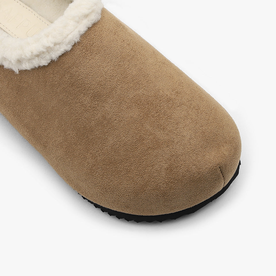 韓國 Sappun Harpers Fur-lined Slippers (4cm)【AU040】