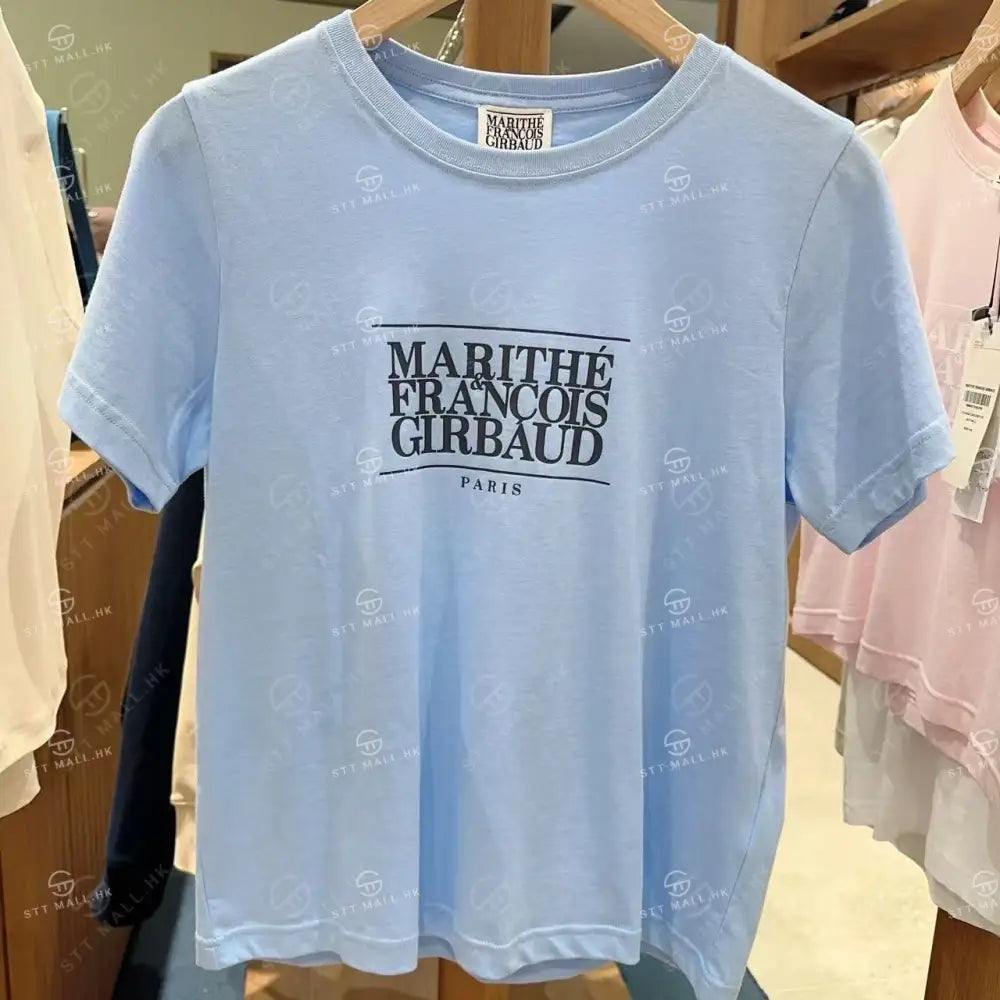 【現貨】韓國 Marithe Francois Girbaud W CLASSIC LOGO TEE【MF166】 Sky Blue / S 一般商品