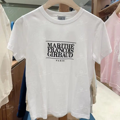 【現貨】韓國 Marithe Francois Girbaud W CLASSIC LOGO TEE【MF166】 White / S 一般商品