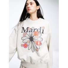 Mardi Mercredi Sweatshirt Flowermardi Blossom (Oatmeal Black) [韓國連線 W]