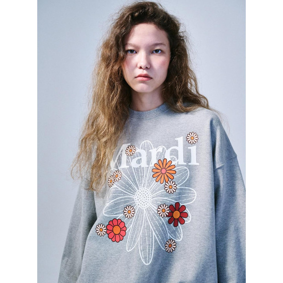 Mardi Mercredi Sweatshirt Flowermardi Blossom (Grey Ivory) [韓國連線 W]