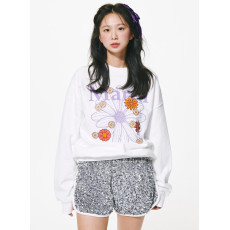 Mardi Mercredi Sweatshirt Flowermardi Blossom (White Lavender) [韓國連線 W]