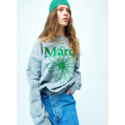 Mardi Mercredi Sweatshirt Flowermardi (Grey Green) [韓國連線 W]