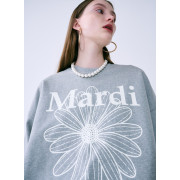 Mardi Mercredi Sweatshirt Flowermardi (Grey Ivory) [韓國連線 W]